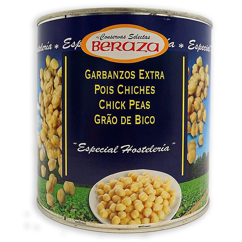 GARBANZOS COCIDOS LATA 6/3 kg.